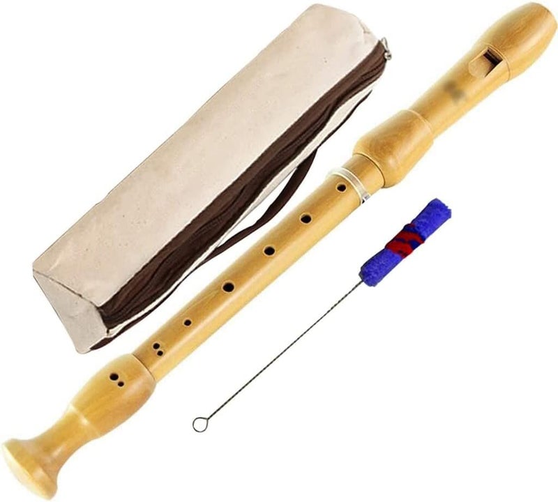 ZRAGEK Recorders Instrument, German Recorders 8 Holes for Beginners, Baroque Recorders 3 Piece for Professional, Maple Wood F Key Alto Flute Instrument, with Cleaning Stick, Storage Bag - Image 1